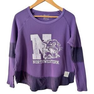 Retro Brand Northwestern Wildcats Purple Long Sleeve Women’s Graphic Thermal MED